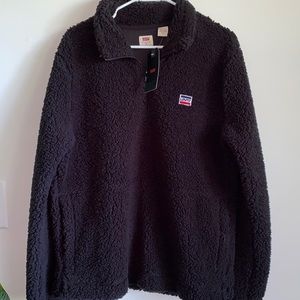 Mens Levis Sherpa Quarter Zip 